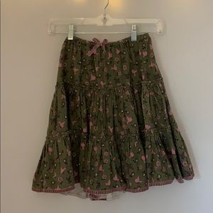 Mini Boden Purple and Green Twirly Skirt for Girls